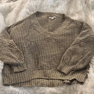 American Eagle Outfitters V-Neck Sweater - Brown